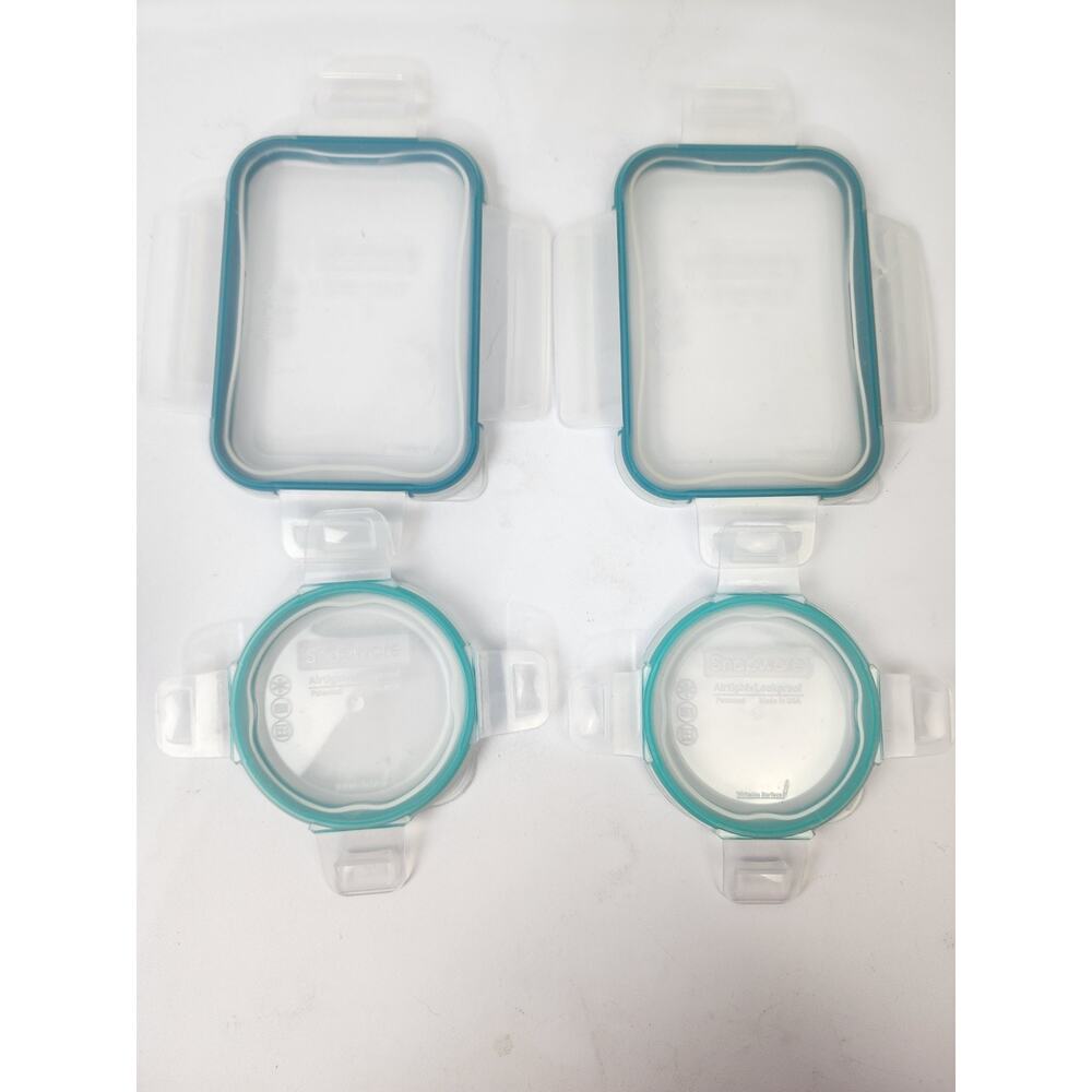 Snapware Storage 4 Lid Replacements Airtight Leakproof Rectangle Round